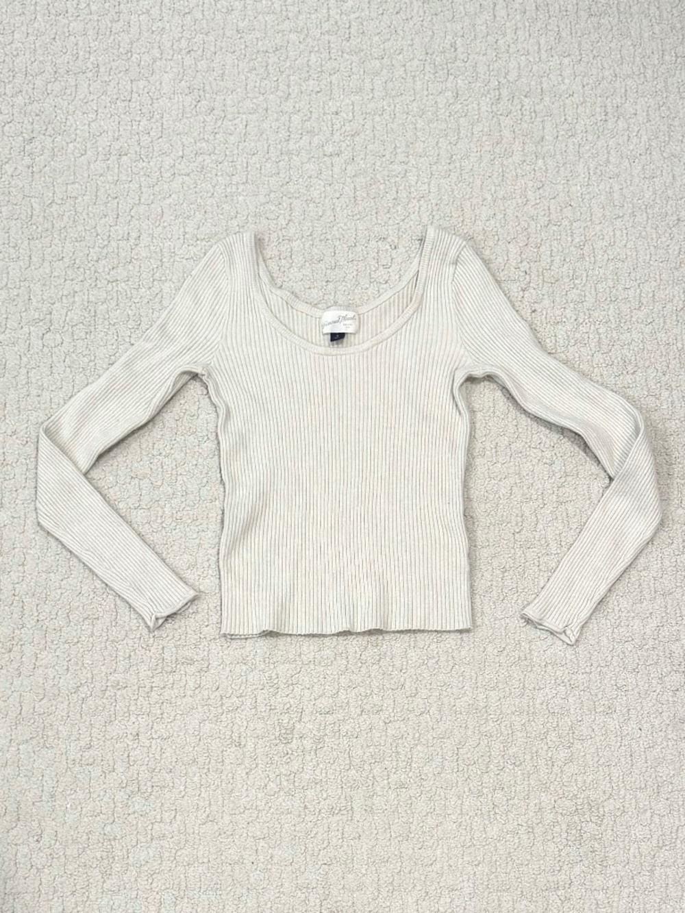Universal Thread Ribbed Long Sleeve Top Size Small